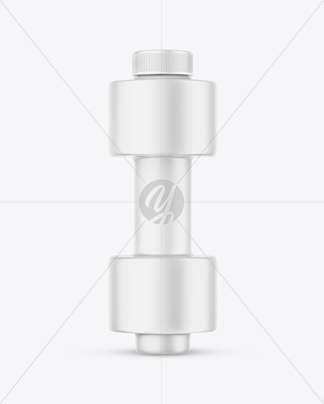 Matte Dumbbell Bottle Mockup