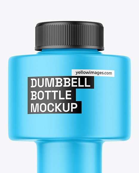 Matte Dumbbell Bottle Mockup