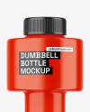 Glossy Dumbbell Bottle Mockup