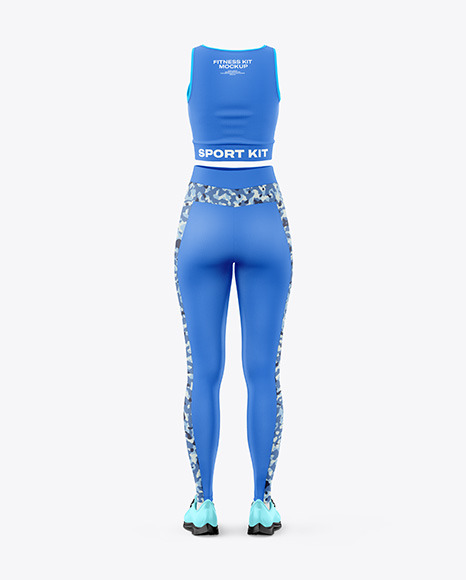 Women's Fitness Kit Mockup - Back View