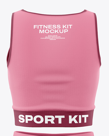 Women's Fitness Kit Mockup - Back View