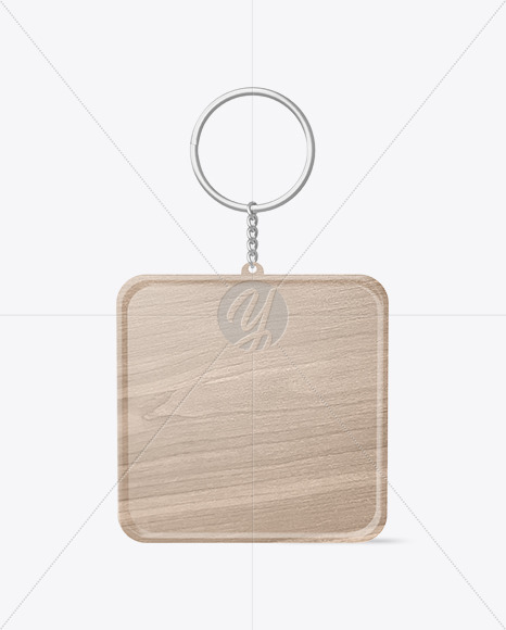 Wooden Keychain Mockup