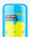 Glossy Tin Can Mockup
