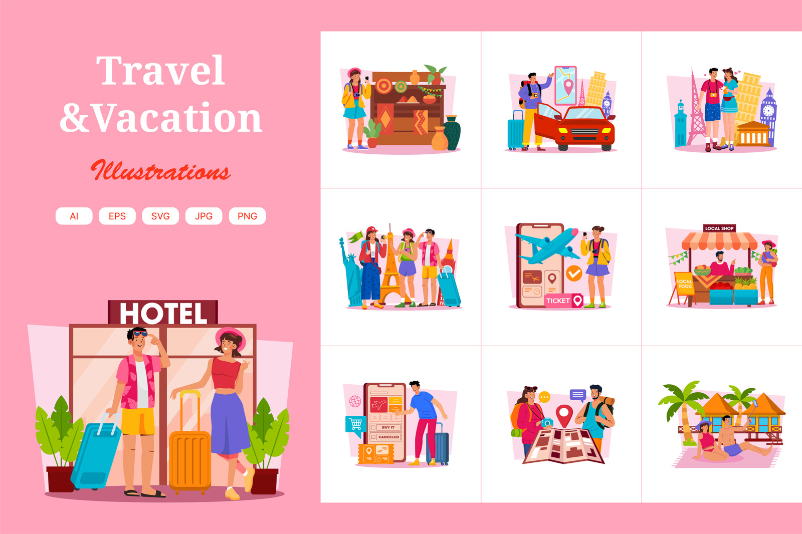 M711_Travel & Vacation Illustration_Part 01 M711_Travel & Vacation Illustration_Part 01