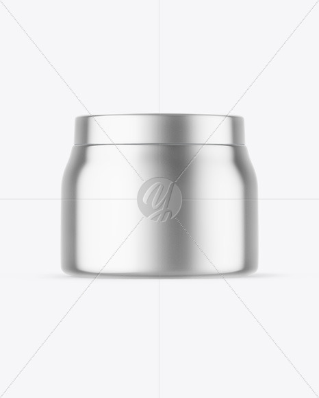 Metallic Cosmetic Jar Mockup