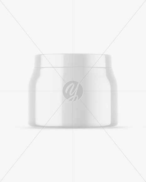 Glossy Cosmetic Jar Mockup