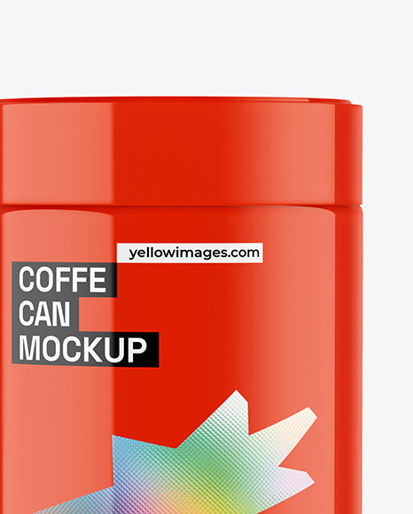 Glossy Coffe Can Mockup