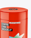 Glossy Coffe Can Mockup