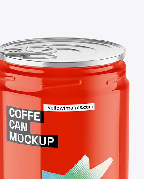 Glossy Coffe Can Mockup