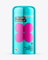 Glossy Metallic Tin Can Mockup