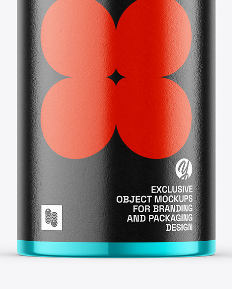 Glossy Metallic Tin Can Mockup