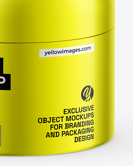 Matte Metallic Tin Can Mockup