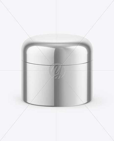Glossy Metallic Tin Can Mockup