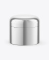 Glossy Metallic Tin Can Mockup