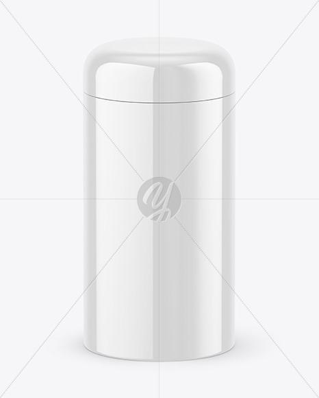 Glossy Tin Can Mockup