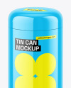 Glossy Tin Can Mockup