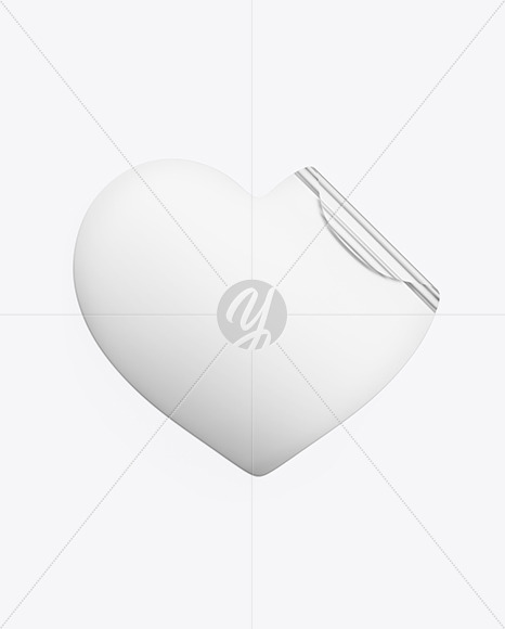Metallic Heart Sticker Mockup