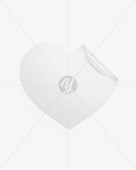 Texturated Heart Sticker Mockup