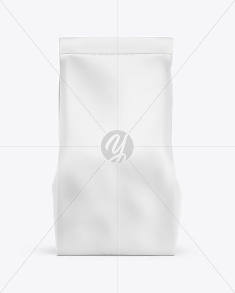 Matte Coffee Bag Mockup - Front View