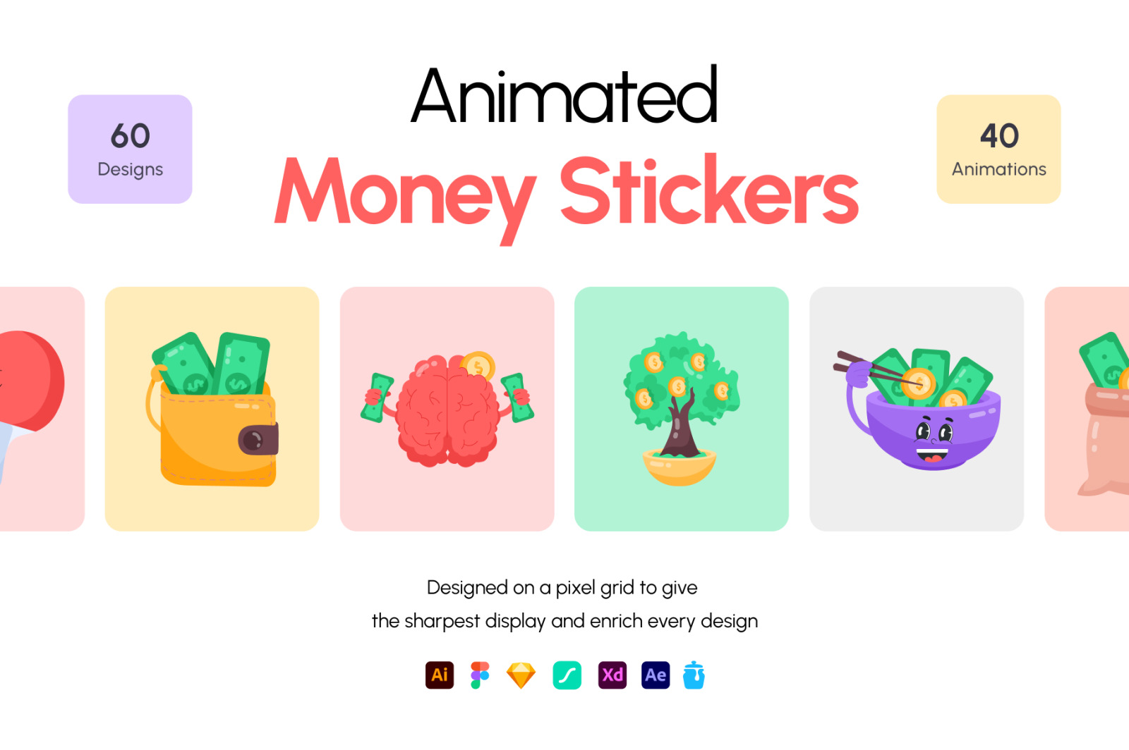 Animated Money Stickers