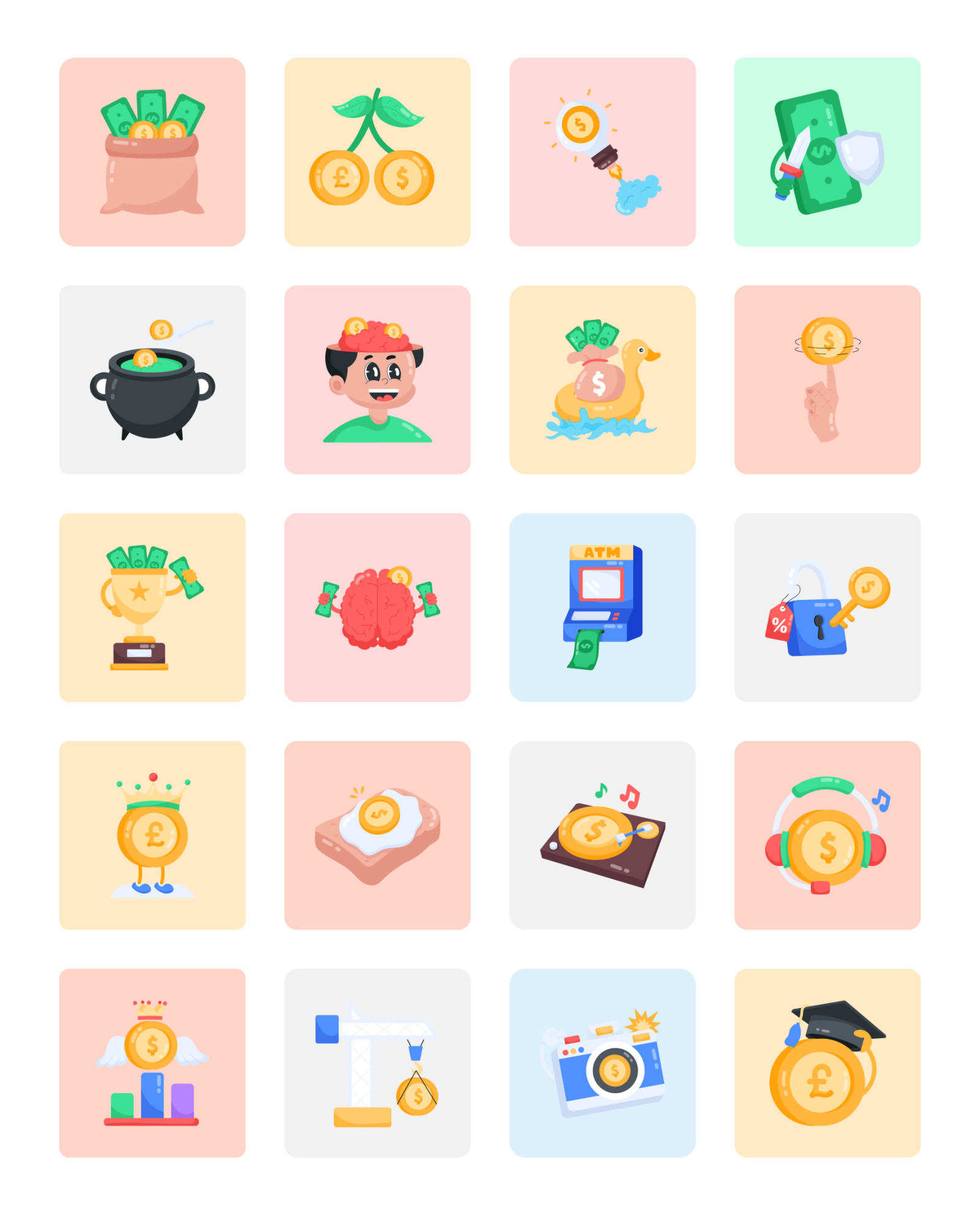 Animated Money Stickers