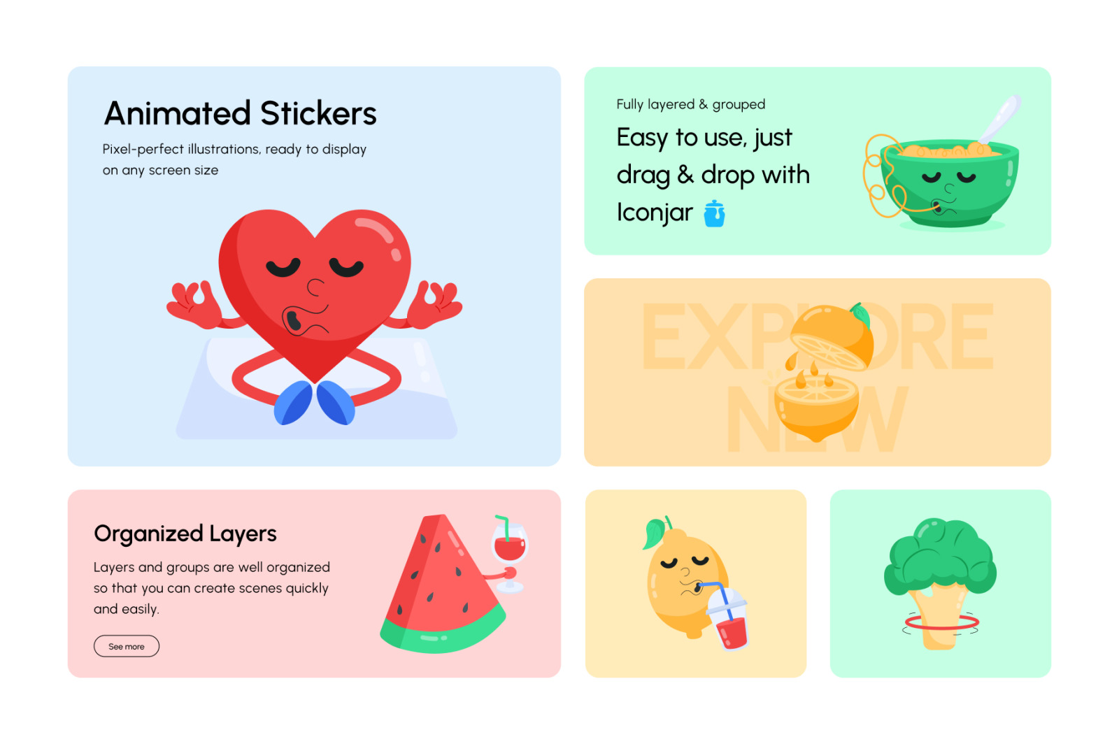 Animated Self Care Stickers