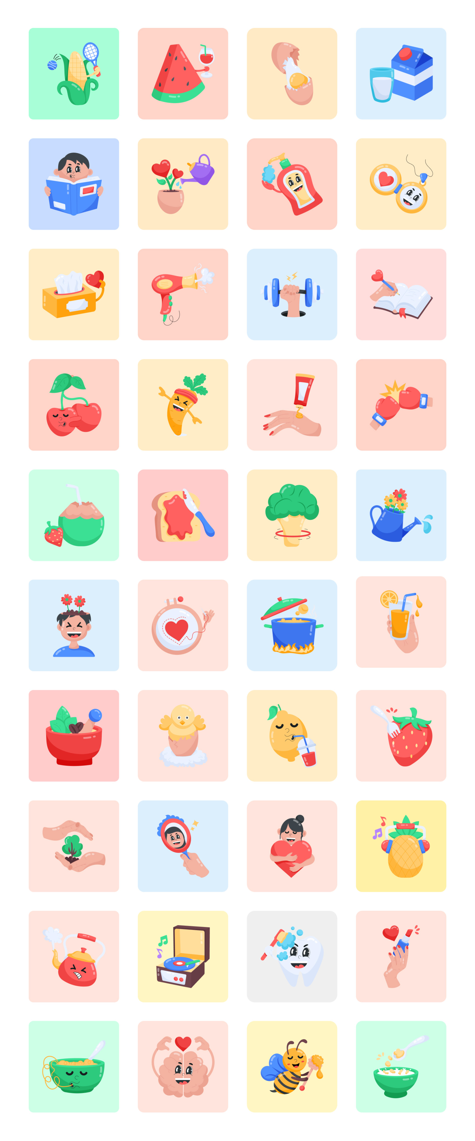 Animated Self Care Stickers