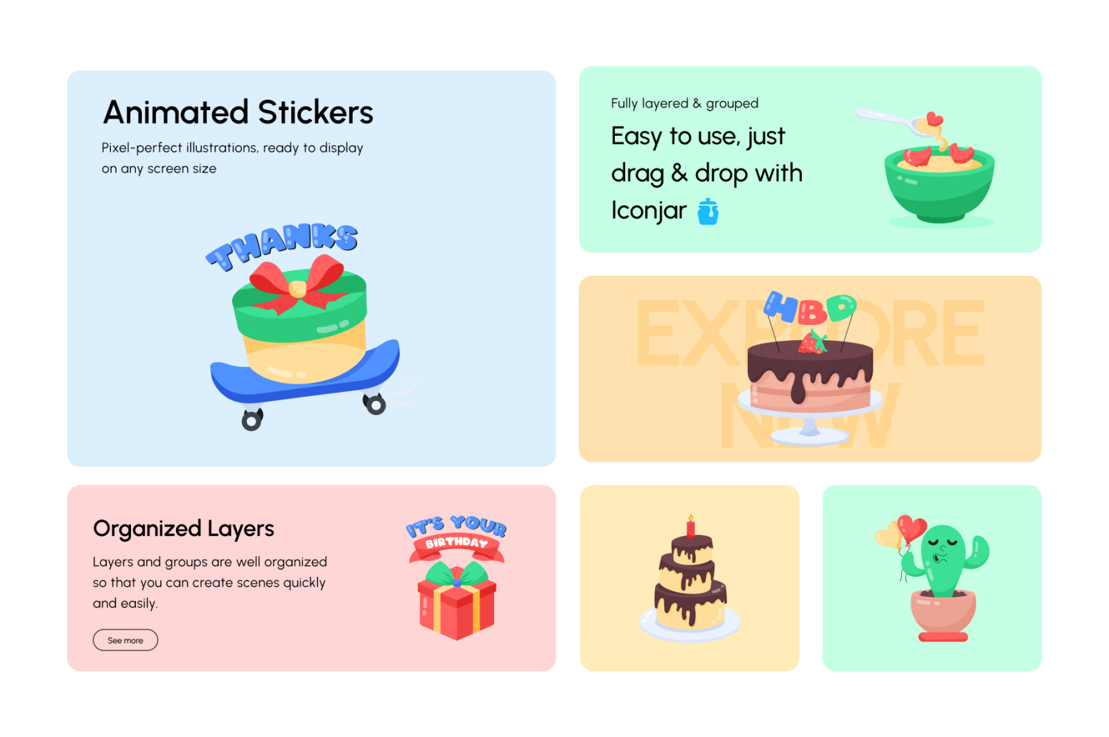 Animated Birthday Stickers