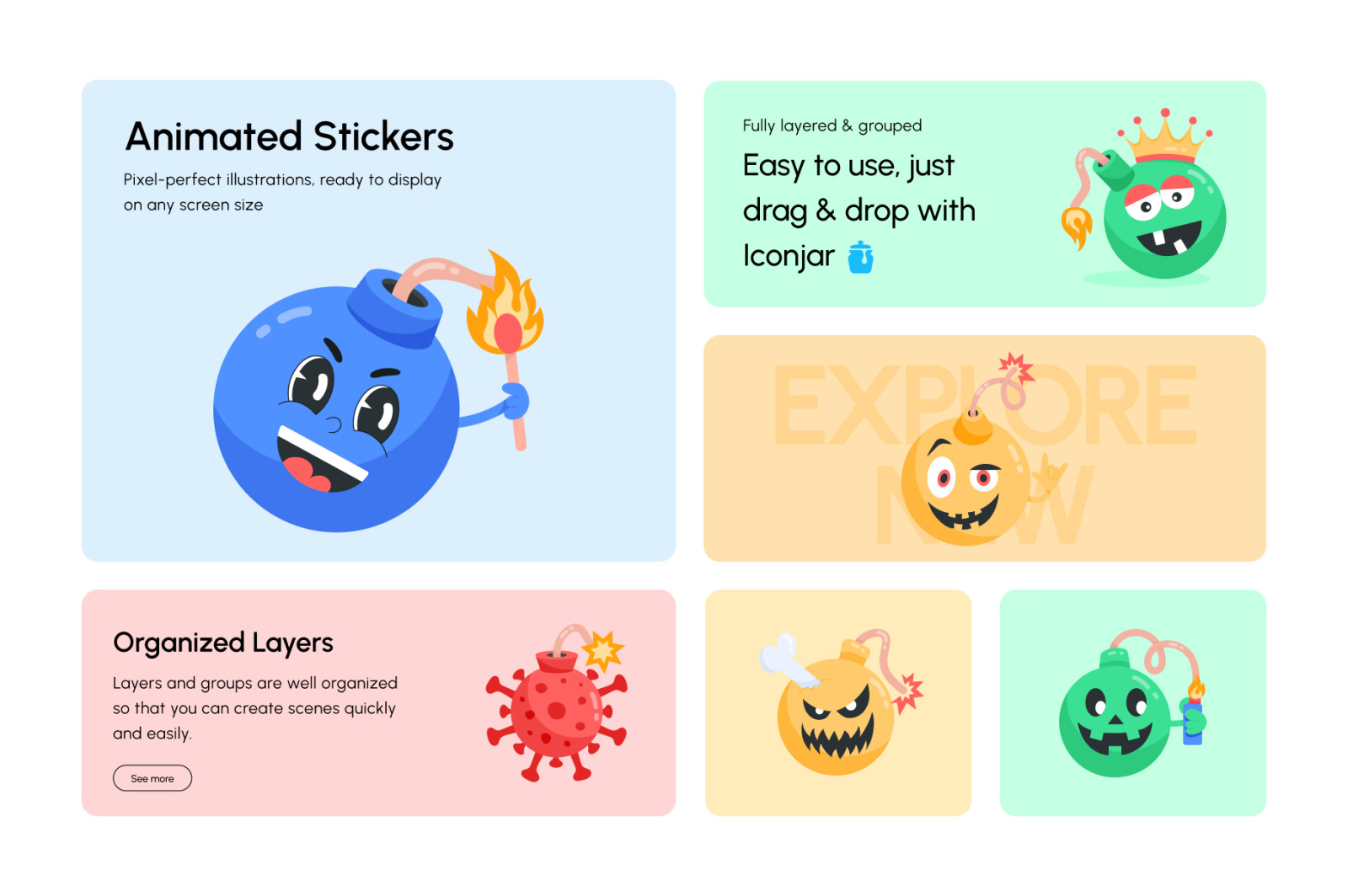 Bomb Sticker Set