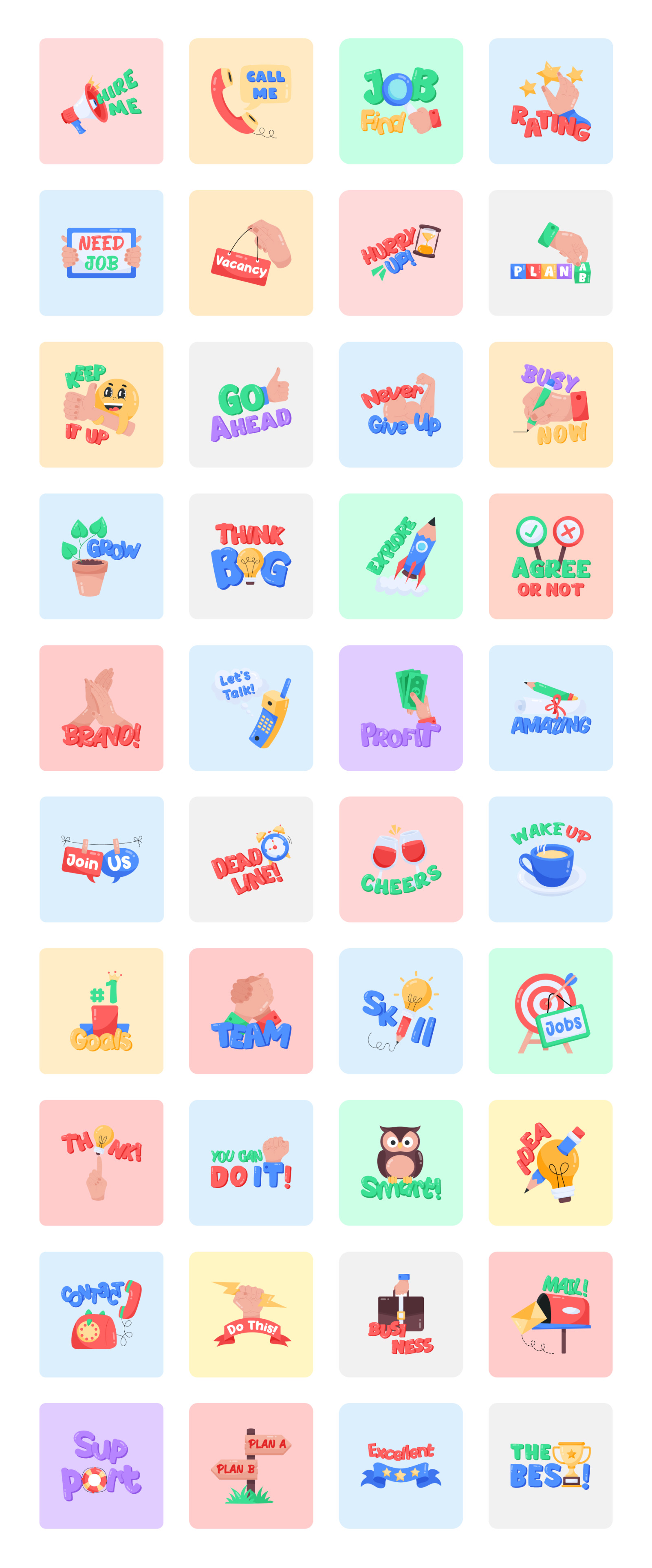 Animated Job Seeker Stickers Animated Job Seeker Stickers