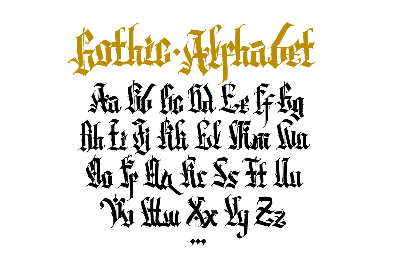 Gothic letters - 11 Gothic letters - 11