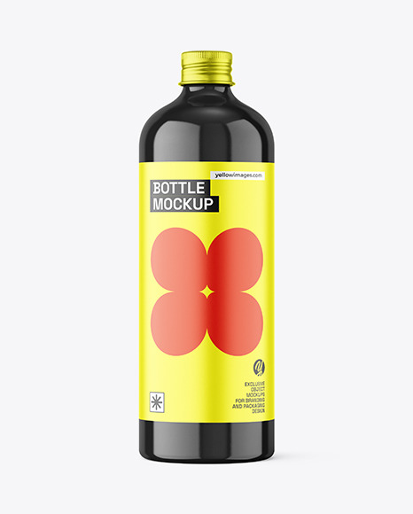 Glossy Bottle Mockup