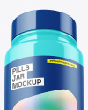 Glossy Pills Jar Mockup