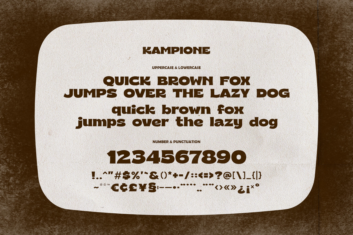Kampione - Vintage Bold Type Kampione - Vintage Bold Type
