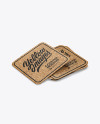 Stack of Cork Beverage Coasters Mockup