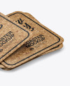 Stack of Cork Beverage Coasters Mockup