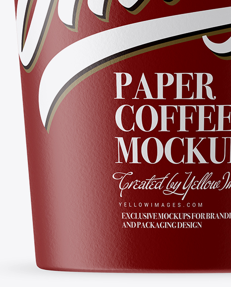 Small Paper Coffee Cup Mockup