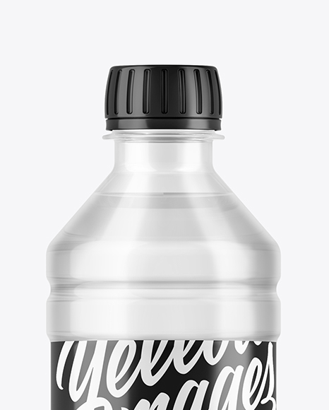 Clear PET Water Bottle Mockup Clear PET Water Bottle Mockup
