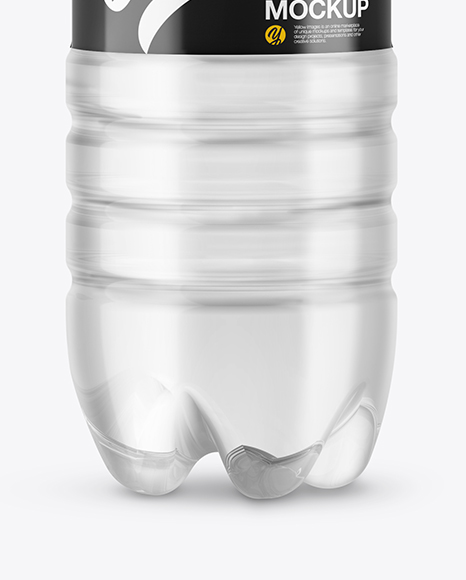 Clear PET Water Bottle Mockup Clear PET Water Bottle Mockup