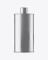 Matte Metallic Olive Oil Tin Can w/ Cap Mockup