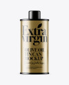 Matte Metallic Olive Oil Tin Can w/ Cap Mockup
