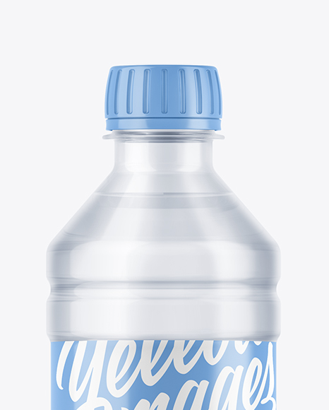 Blue PET Water Bottle Mockup