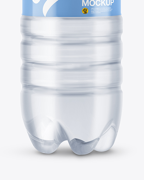 Blue PET Water Bottle Mockup