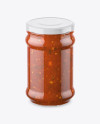 Clear Glass Jar with Bolognese Sauce Mockup (High-Angle Shot)