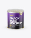 Small Matte Snack Tube Mockup (High-Angle Shot)