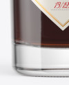 Clear Glass Bottle with Black Rum Mockup