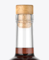 Clear Glass Bottle with Black Rum Mockup