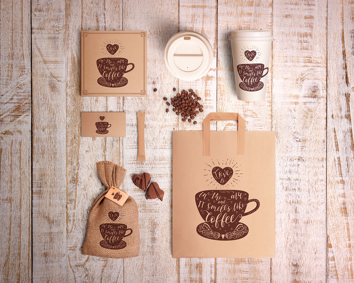 Set of Quotes for coffee. Lettering. Set of Quotes for coffee. Lettering.