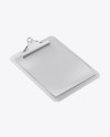 Plastic Clipboard Mockup - Half Side View