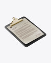 Plastic Clipboard Mockup - Half Side View